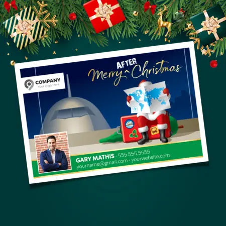 after christmas postcards