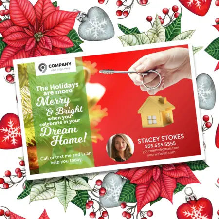 christmas real estate postcards