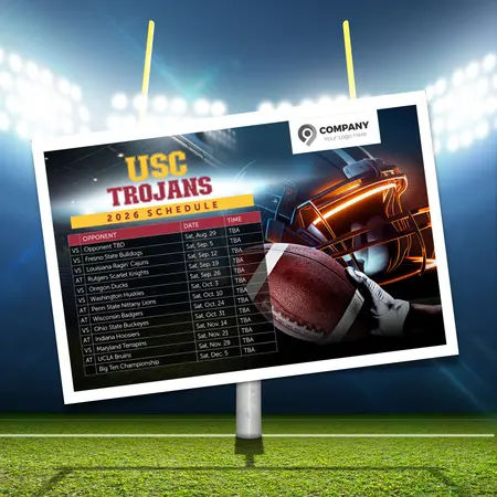 2026 college football schedule postcards