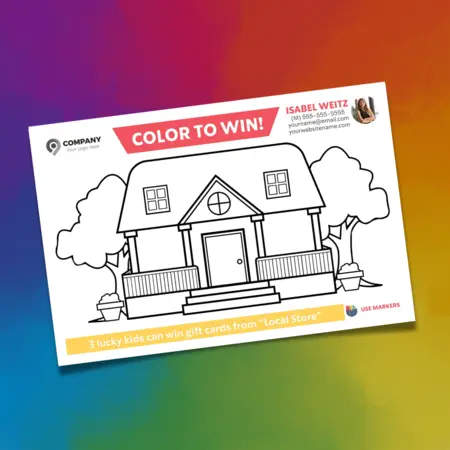 coloring postcards