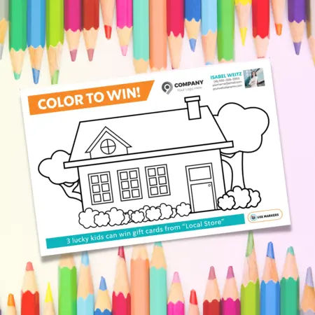 coloring postcards
