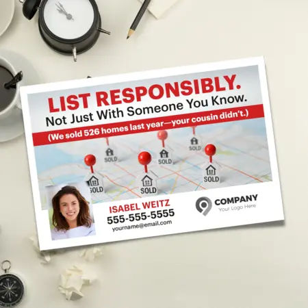 list responsibly postcards