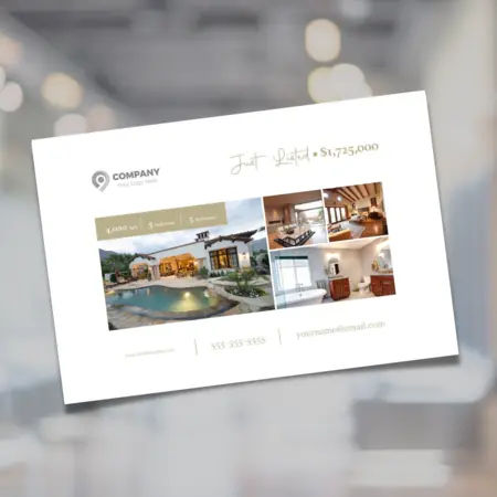 luxury real estate postcards