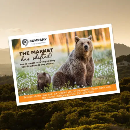 market has shifted real estate postcards