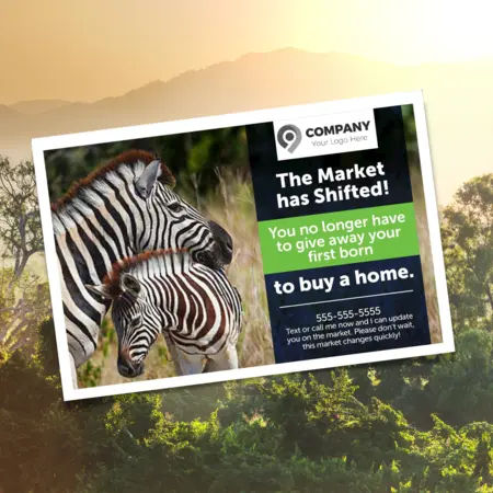 market has shifted real estate postcards