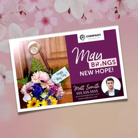 may day postcard