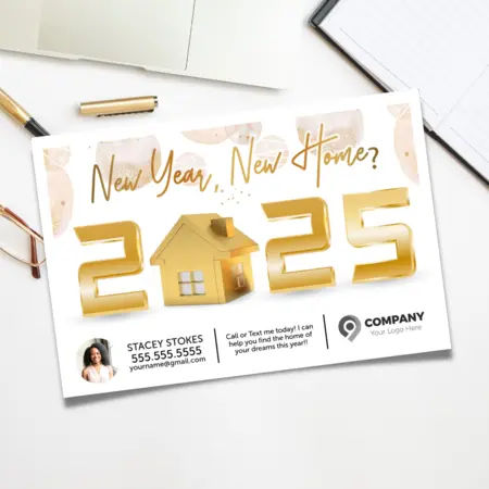 new years postcards for real estate