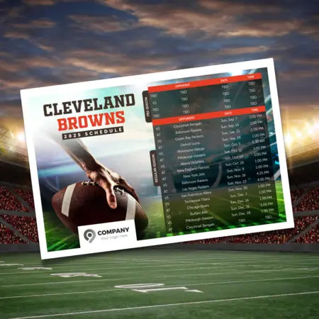 football schedule postcards