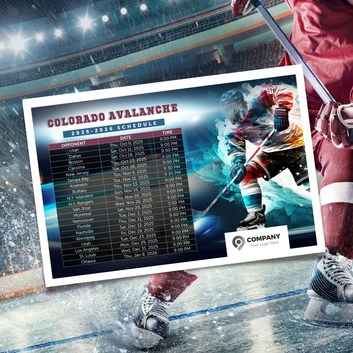 hockey postcards