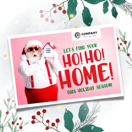 real estate christmas postcards
