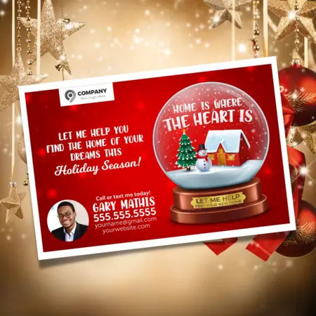 real estate christmas postcards