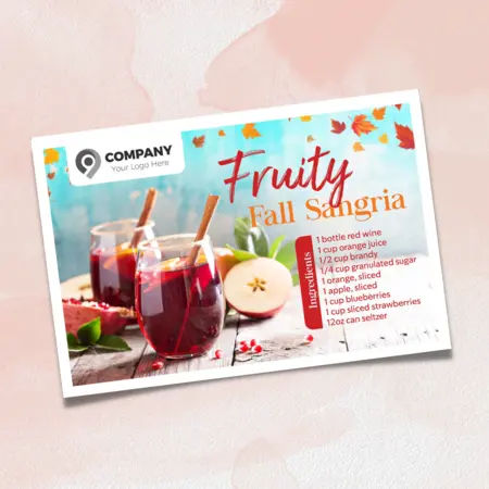 recipe postcards