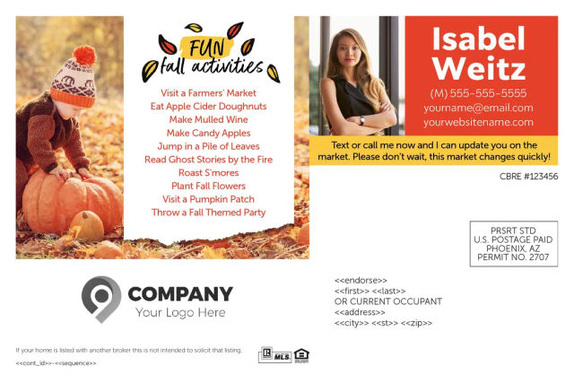 Fall Real Estate Postcards
