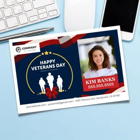 veterans day real estate postcards