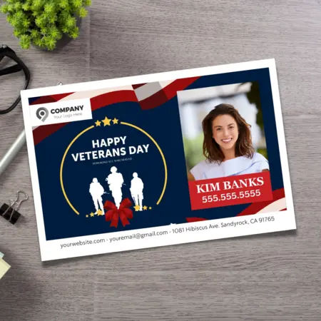 veterans day real estate postcards