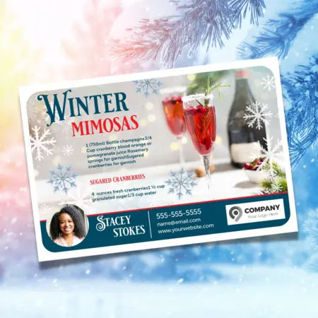 winter real estate postcards