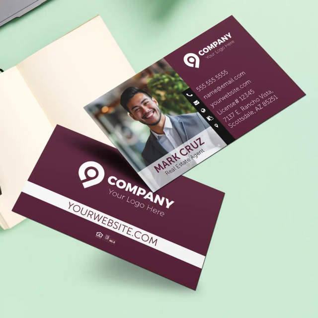 Real estate investor business card with background 2