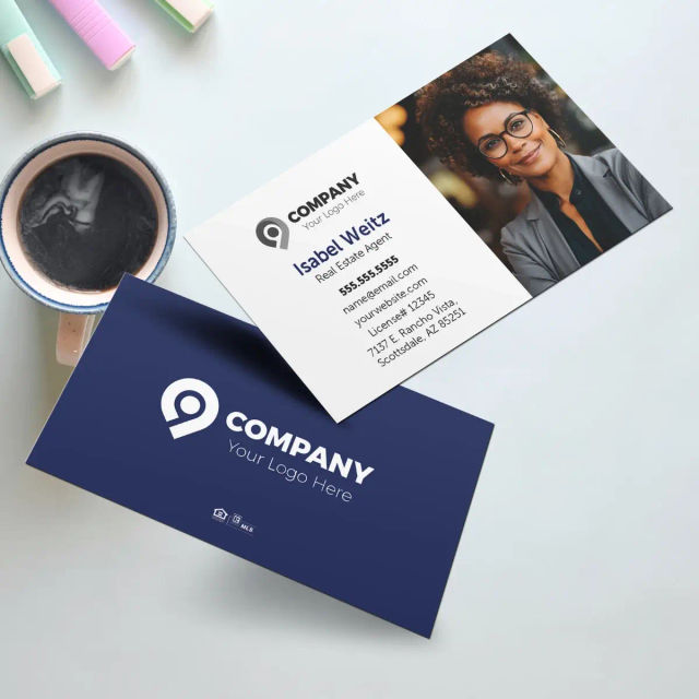 Real estate investor business card with background 3