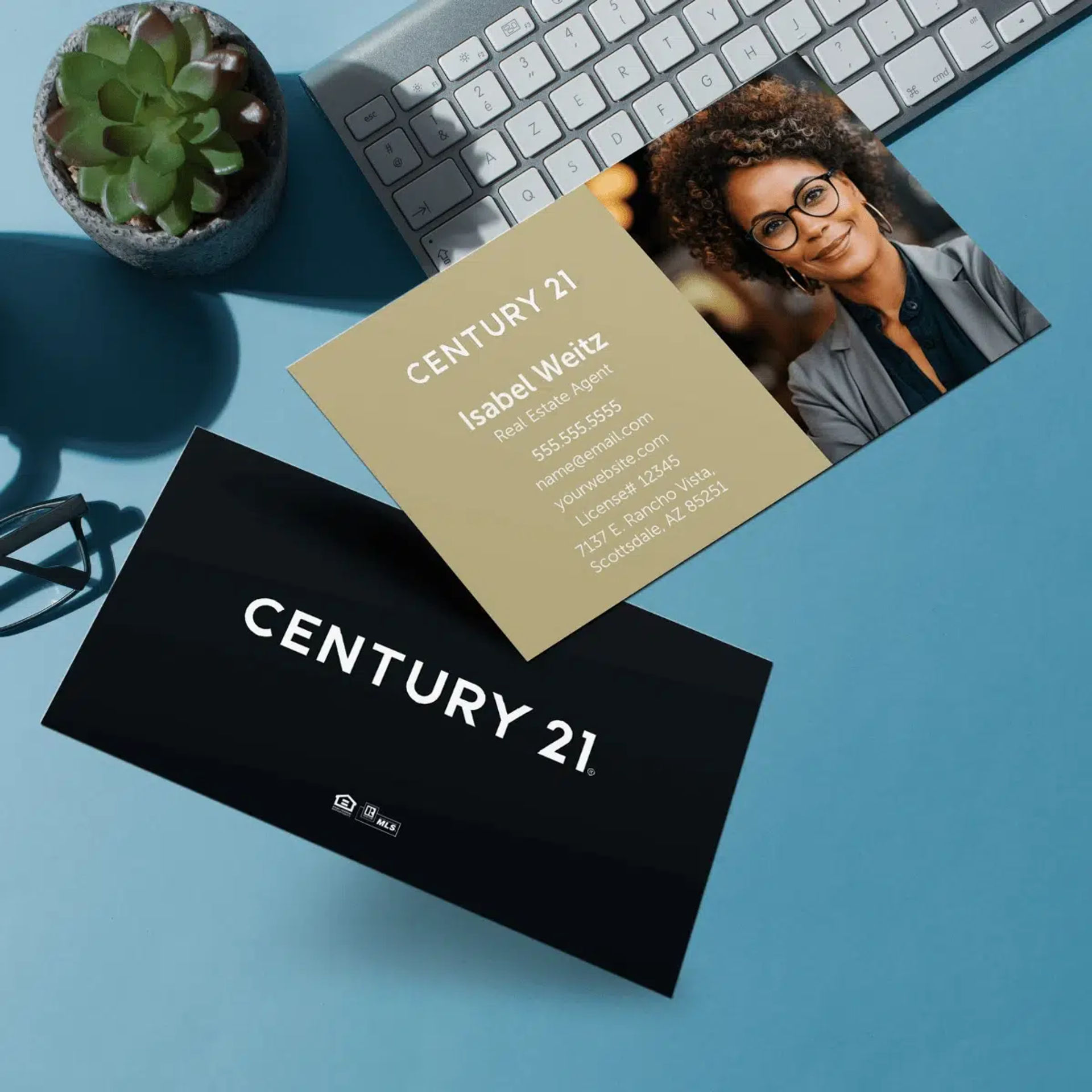 Century 21 real estate business card design