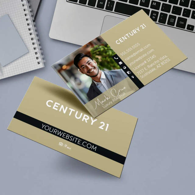 Century 21 vertical business card design 2