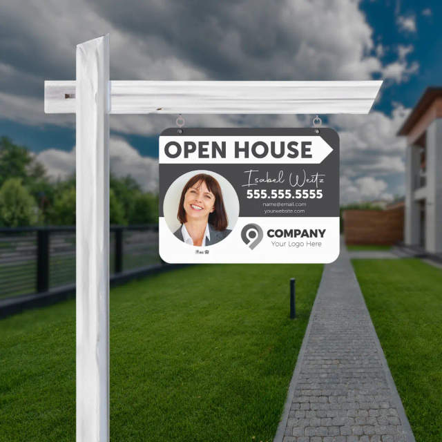 Open house horizontal sign design