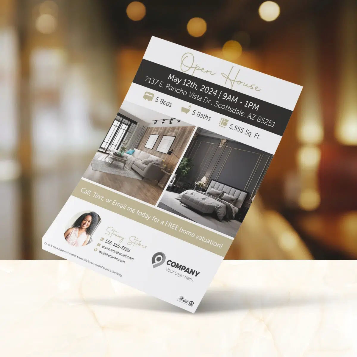 Open house flyer design 1 for real estate agents