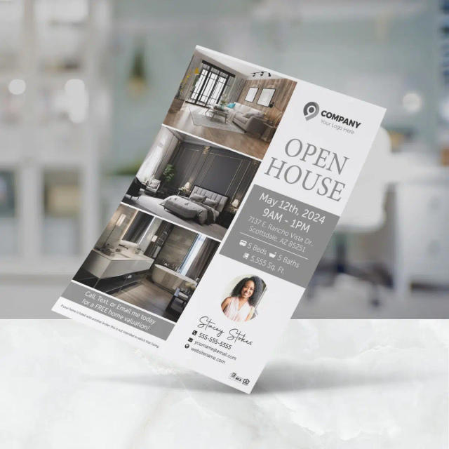 Open house flyer design 2 for real estate agents