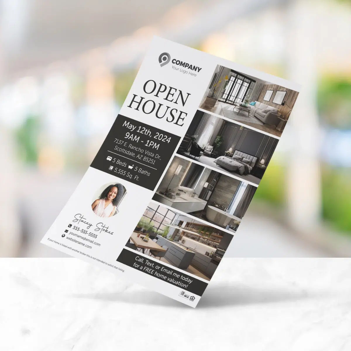 Open house flyer design 3 for real estate agents