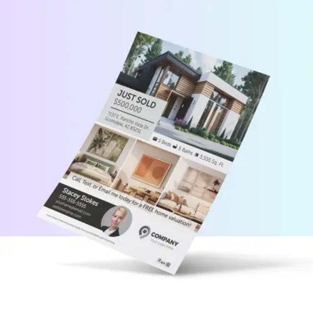 Open house flyer design 4 for real estate agents