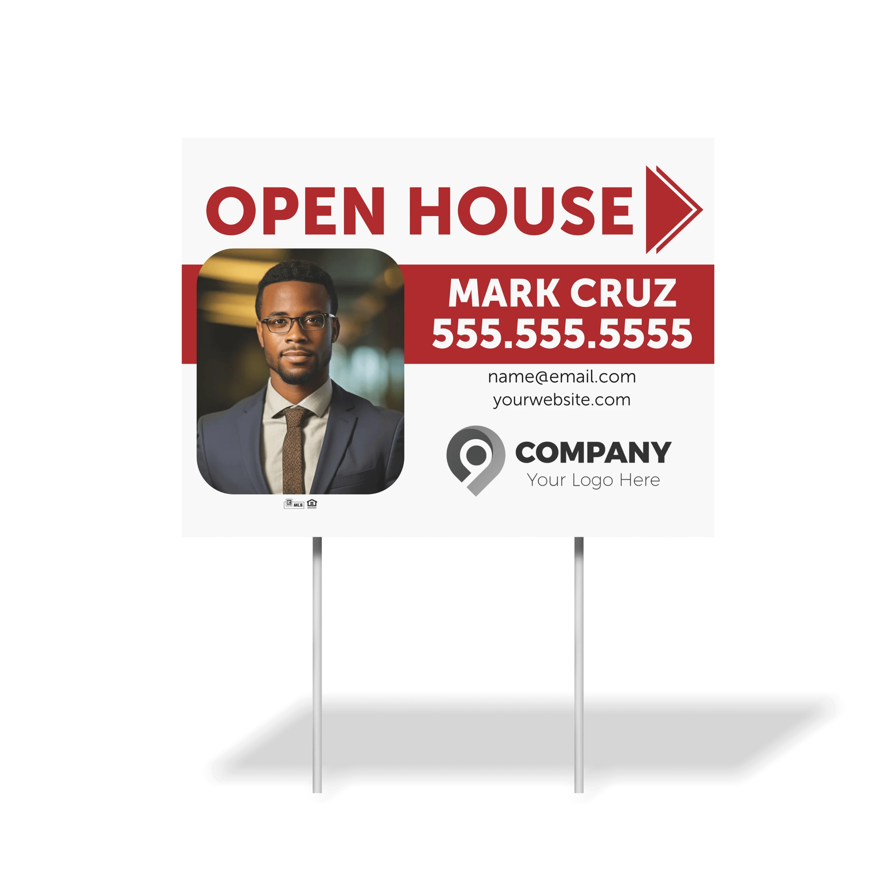 Open house yard sign for real estate agents