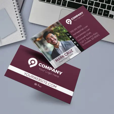 Realtor business card with photo design 3
