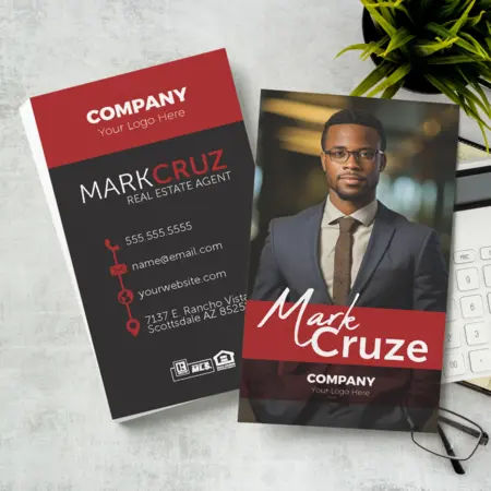 Realtor business card with photo design 4