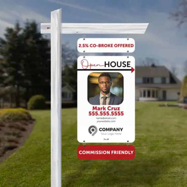 Open house sign rider design