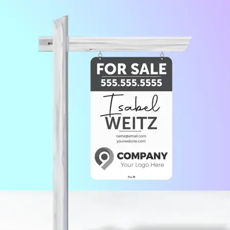 Custom vertical real estate sign