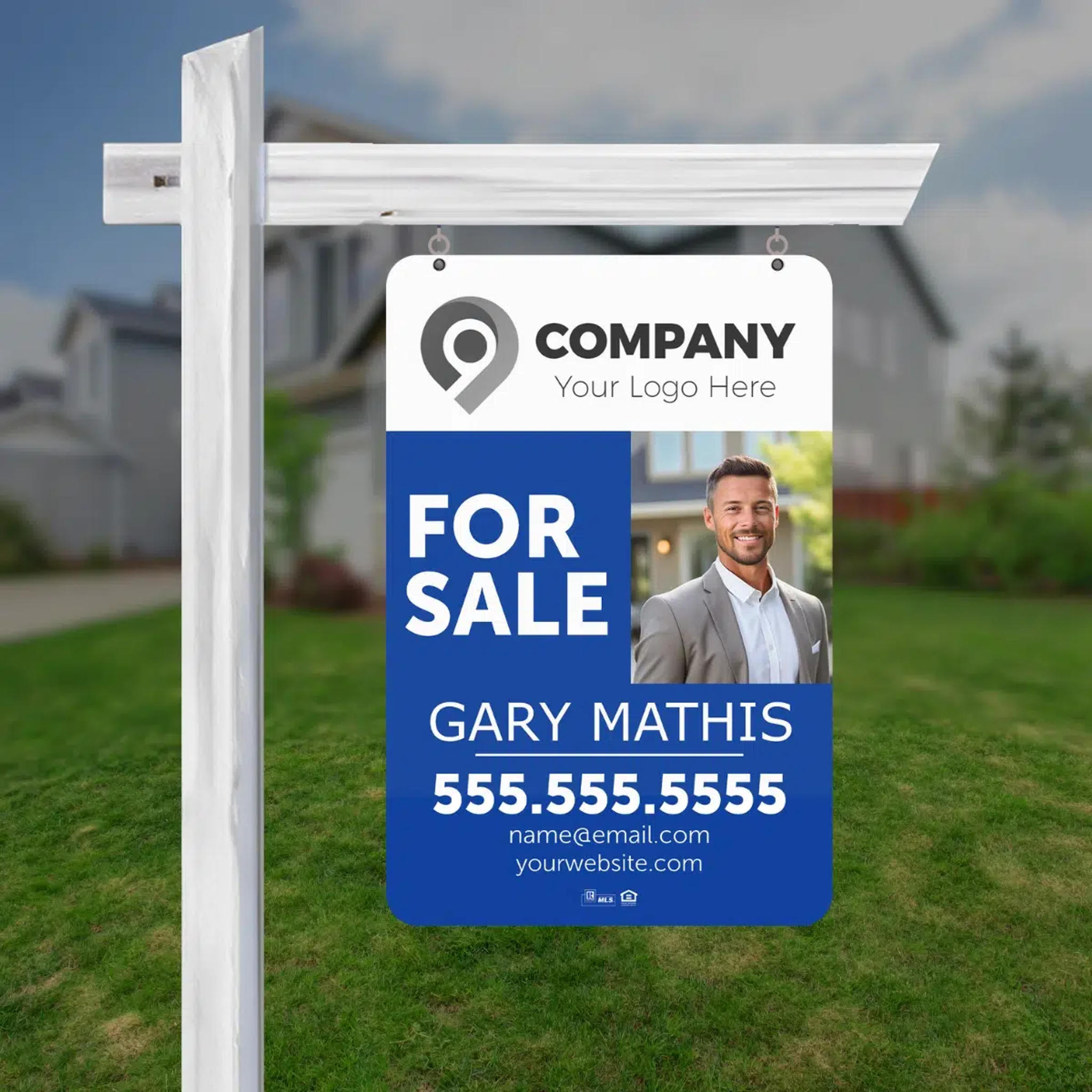 Vertical real estate sign