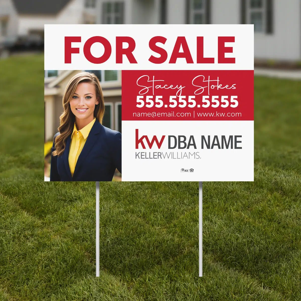 Keller Williams real estate yard sign design