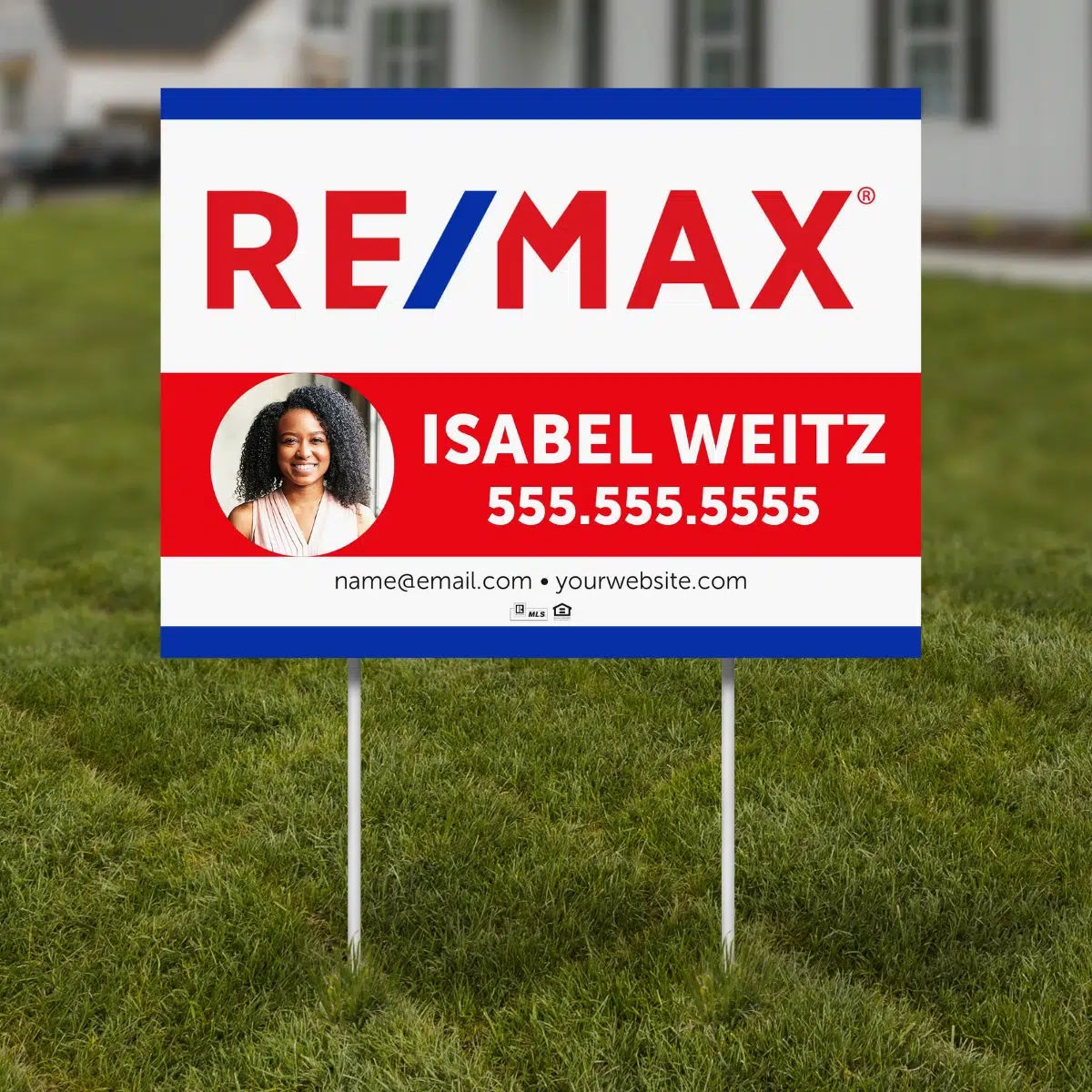 RE/MAX real estate yard sign design