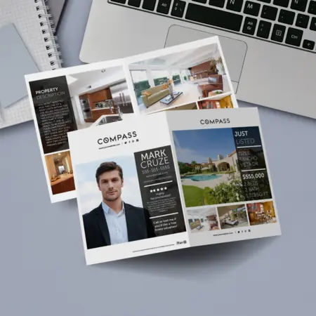 Compass bi-fold brochure with background 2
