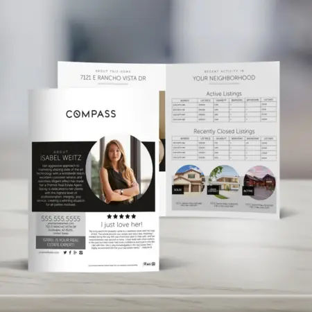 Compass bi-fold brochure with background 3
