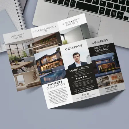 Compass tri-fold brochure with background 2