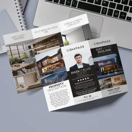Compass tri-fold brochure with background 2