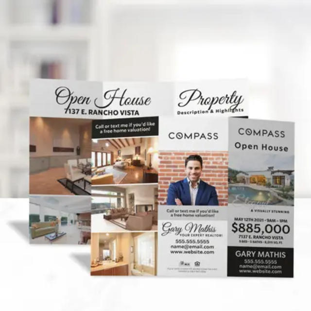 Compass tri-fold brochure with background 4