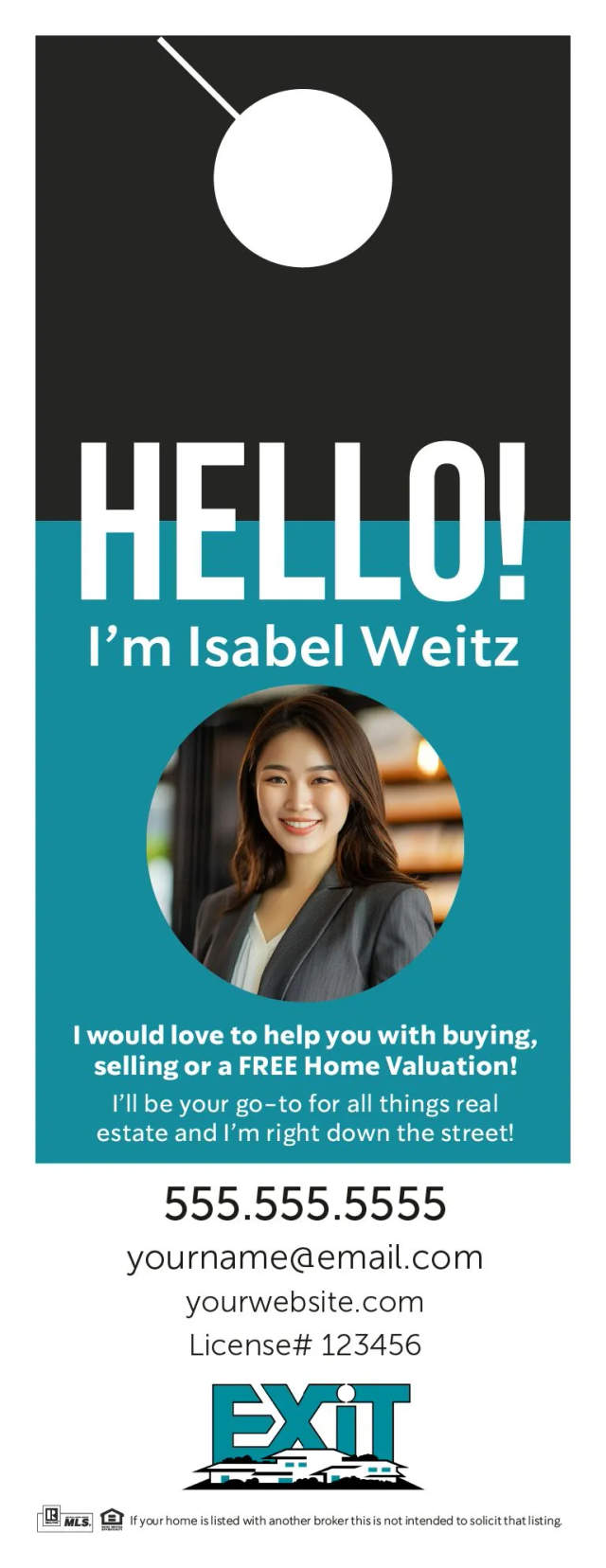 EXIT Realty door hanger design 1