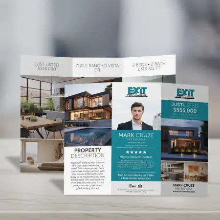 EXIT Realty tri-fold brochure with background 3