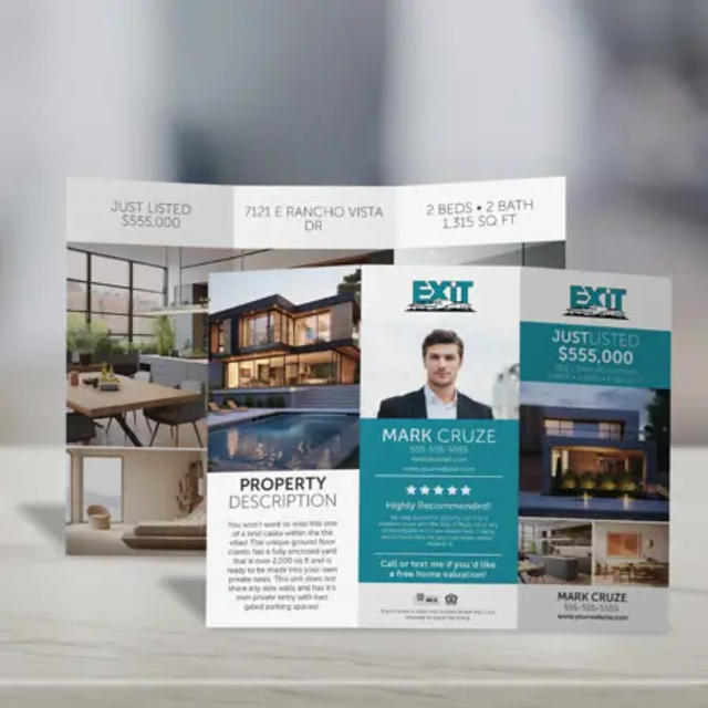 EXIT Realty tri-fold brochure with background 3