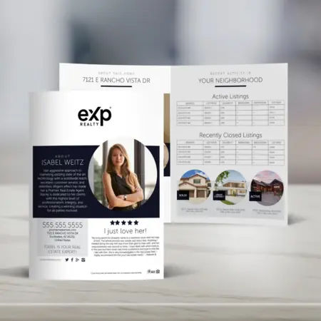 eXp Realty bi-fold brochure with background 3