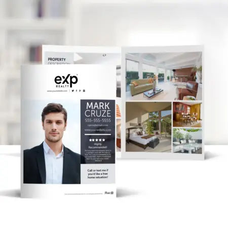 eXp Realty bi-fold brochure with background 4