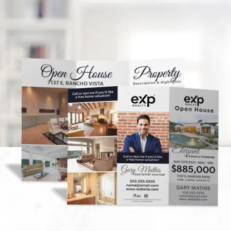 eXp Realty tri-fold brochure with background 4