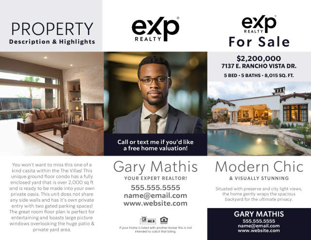 eXp Realty tri-fold brochure design