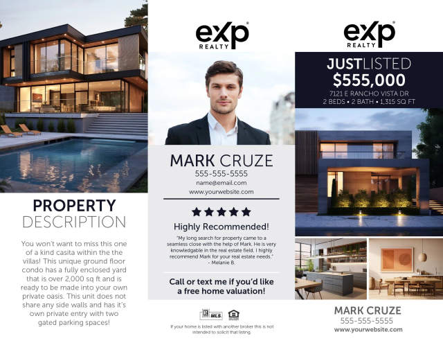 eXp Realty tri-fold brochure design